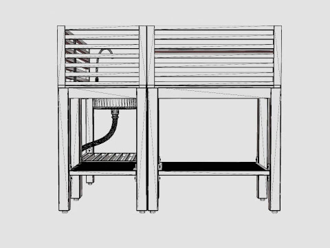 Bellac outdoor kitchen 3D Model
