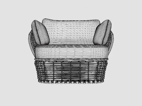 Basket lounge chair 3D Model
