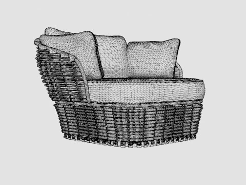 Basket lounge chair 3D Model