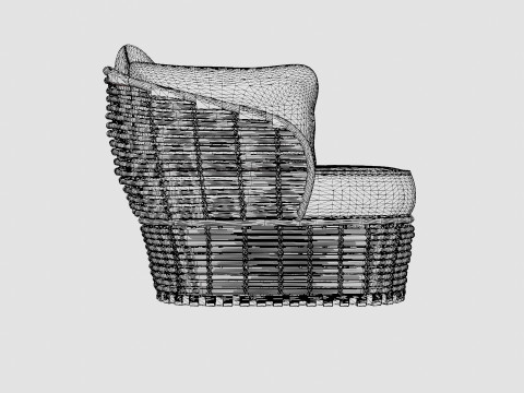 Basket lounge chair Modelo 3D