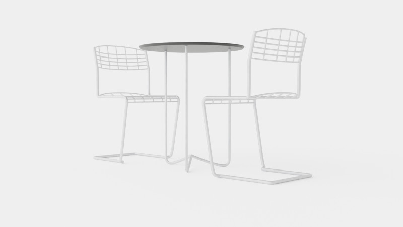 High-tech dining set 3D 모델 .c4d .max .obj .3ds .fbx .stl .blend 