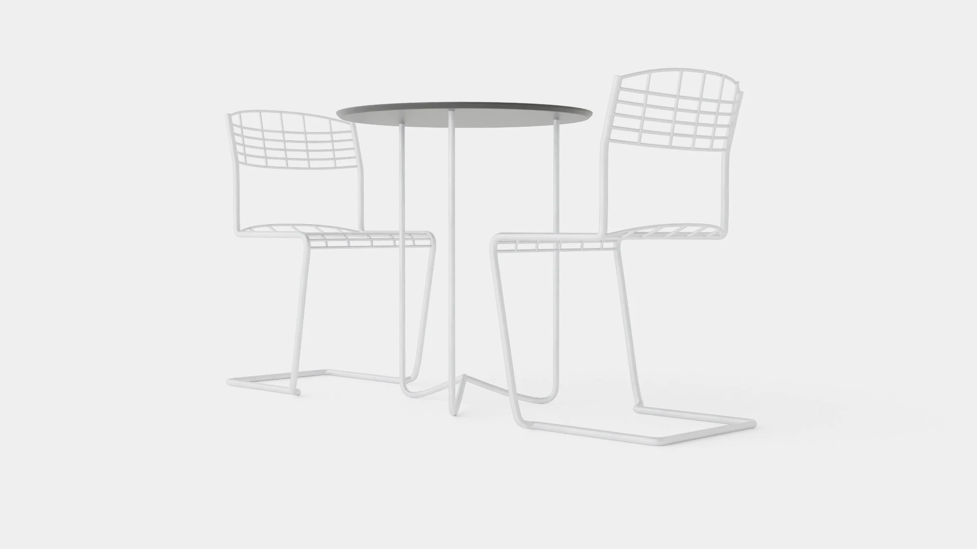 High-tech dining set 3D Model .c4d .max .obj .3ds .fbx .stl .blend