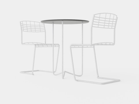 High-tech dining set 3D Model