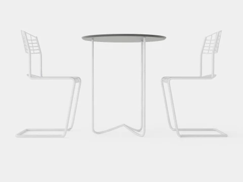 High-tech dining set 3D Model