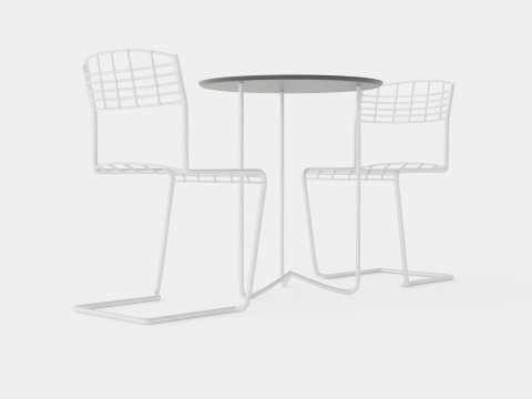 High-tech dining set 3D 모델