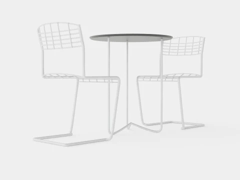 High-tech dining set 3D Model