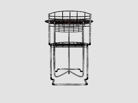 High-tech dining set 3D Model