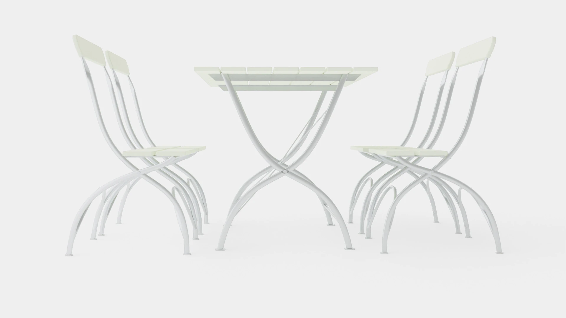 Bryggeri dining set 3D Model .c4d .max .obj .3ds .fbx .stl .blend 