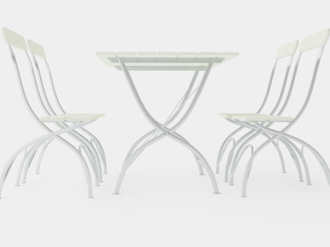 Bryggeri dining set 3D Model