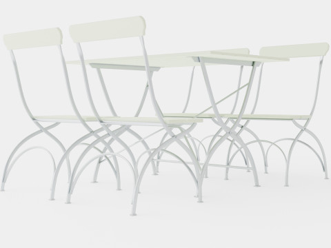 Bryggeri dining set 3D मॉडल