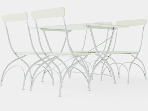 Bryggeri dining set 3D Model