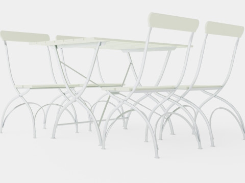 Bryggeri dining set 3D मॉडल