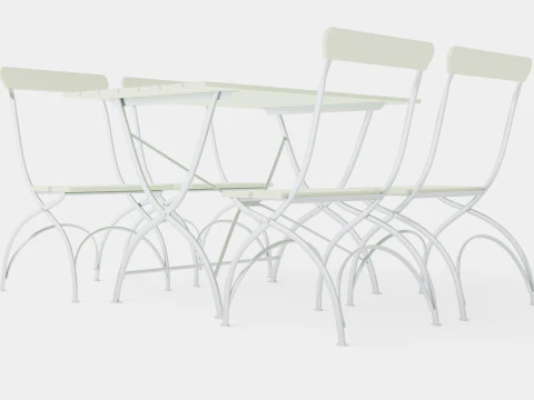 Bryggeri dining set 3D Model