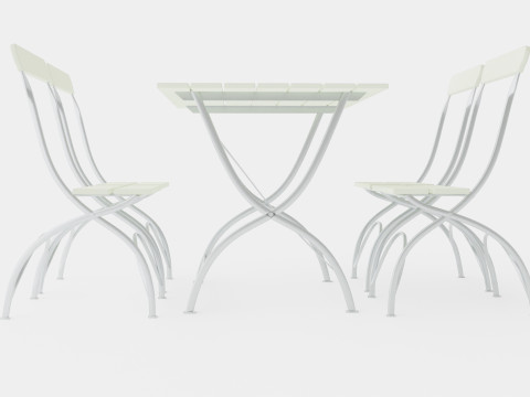 Bryggeri dining set 3D मॉडल