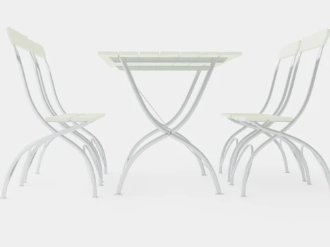 Bryggeri dining set 3D Model
