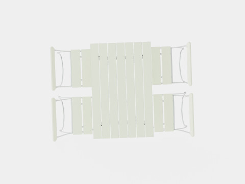 Bryggeri dining set 3D मॉडल