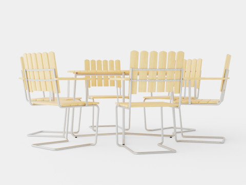 A2 and 9A dining set 3D Model