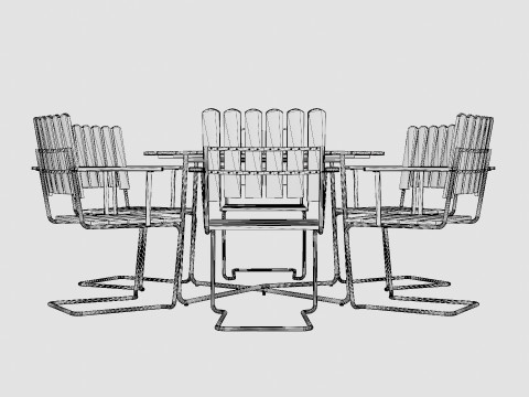 A2 and 9A dining set 3D Model