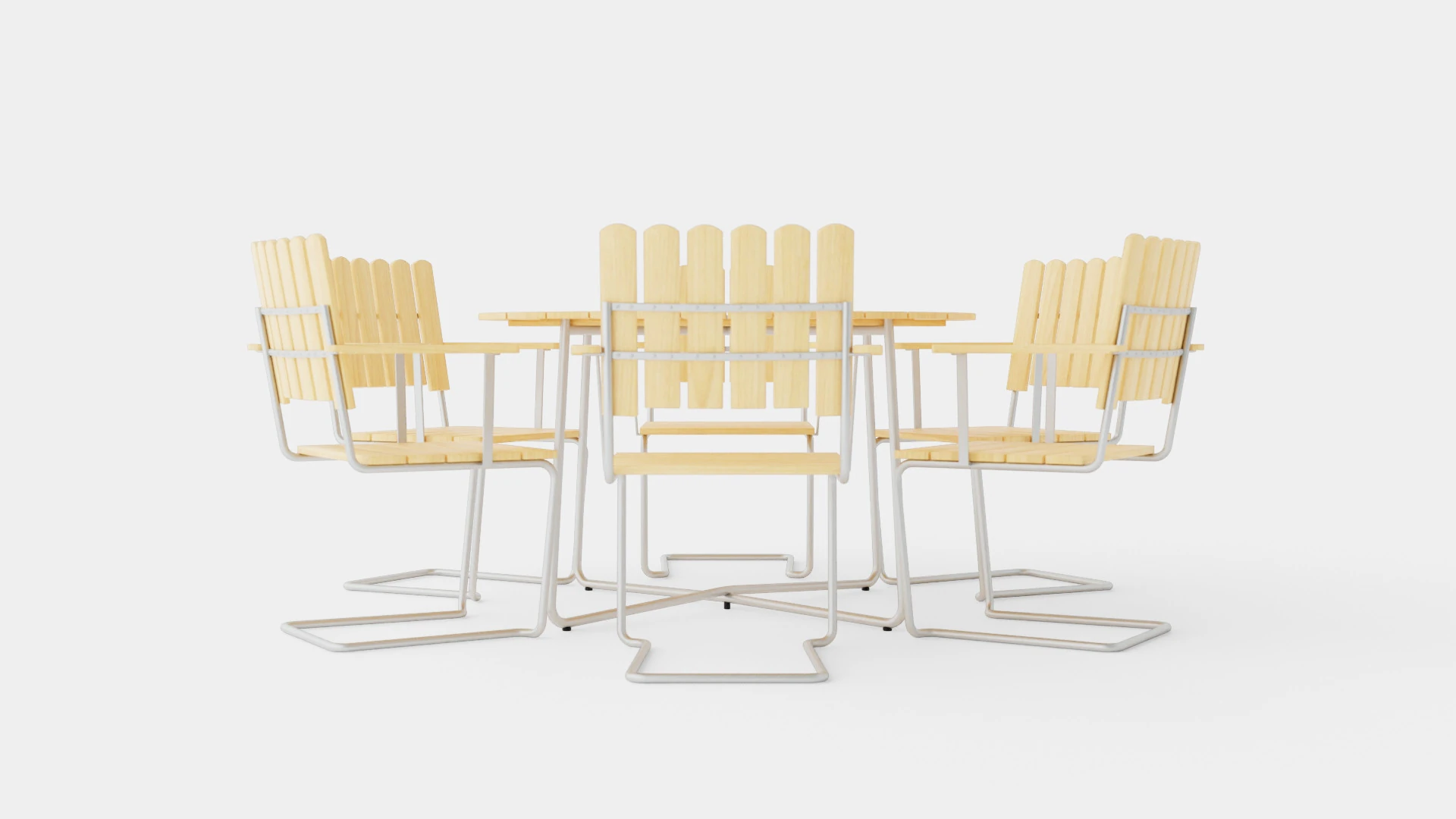 A2 and 9A dining set 3D Model .c4d .max .obj .3ds .fbx .stl .blend 