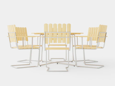 A2 and 9A dining set 3D Model