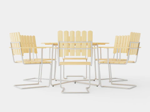 A2 and 9A dining set 3D Model