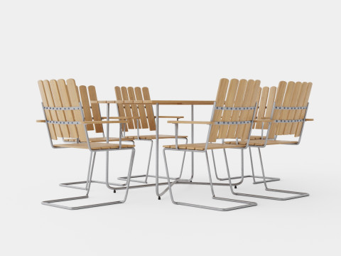 B25 dining set 3D Model
