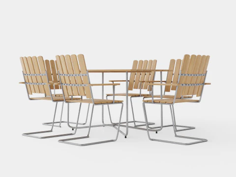 B25 다이닝 세트 3D 모델