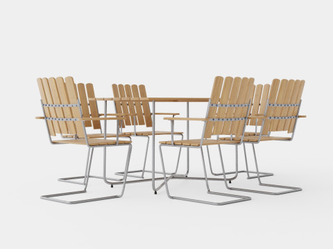 B25 dining set 3D Model