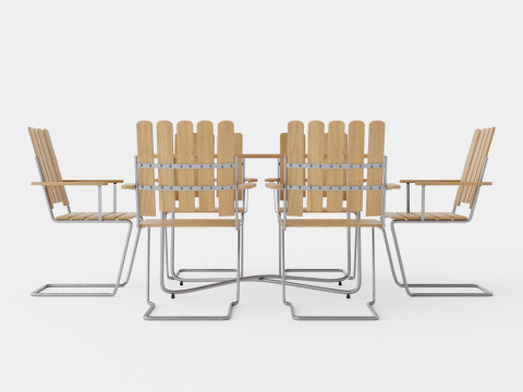 B25 dining set 3D Model