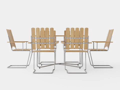 B25 dining set 3D Model