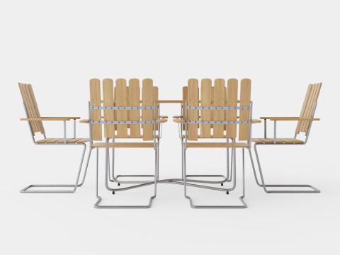 B25 dining set 3D Model
