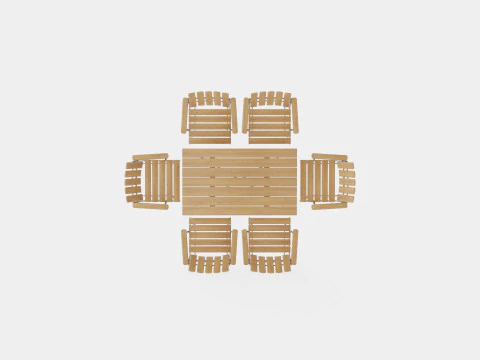 B25 dining set 3D Model