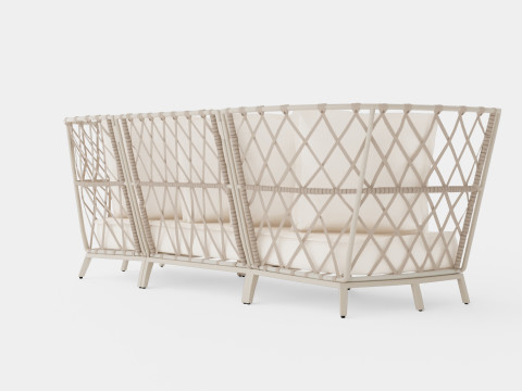 Jet set lounge sofa 3D Model