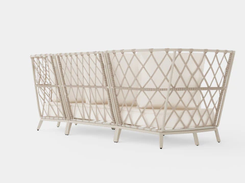 Jet set lounge sofa 3D Model