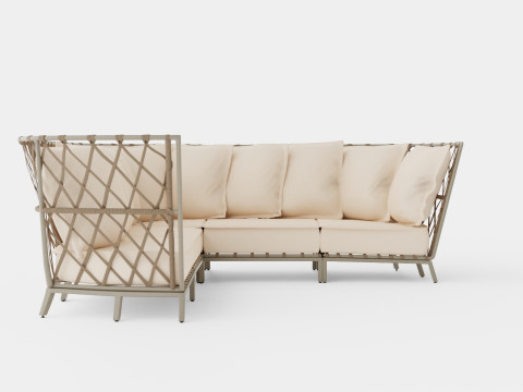 Jet set lounge sofa 3D-Modell
