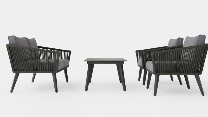 Hunneslatt lounge group 3D Модель .c4d .max .obj .3ds .fbx .stl .blend 