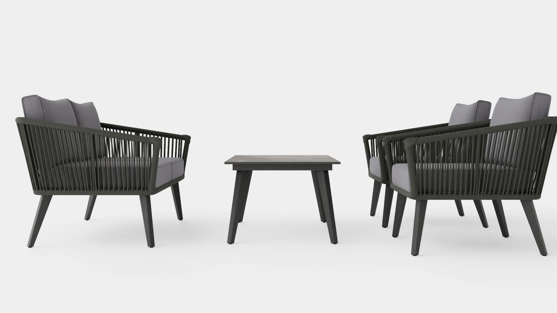 Hunneslatt lounge group 3D Model .c4d .max .obj .3ds .fbx .stl .blend