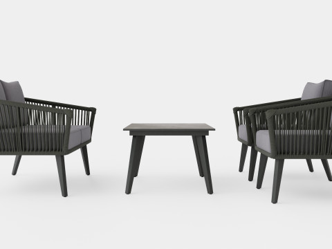 Hunneslatt lounge group 3D Model