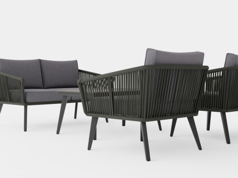 Hunneslatt lounge group 3D Модель