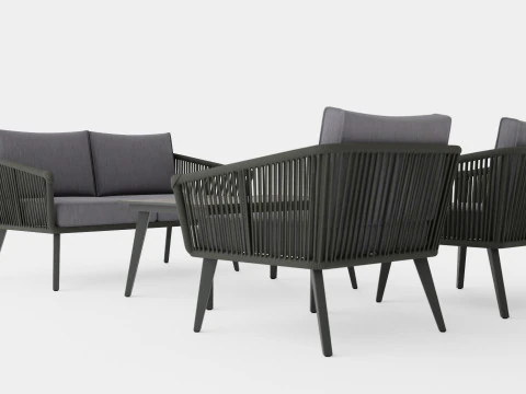 Hunneslatt lounge group 3D Model