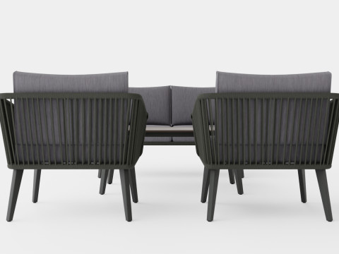 Hunneslatt lounge group 3D Модель