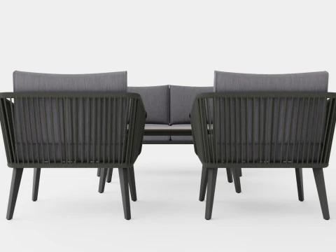 Hunneslatt lounge group 3D Model