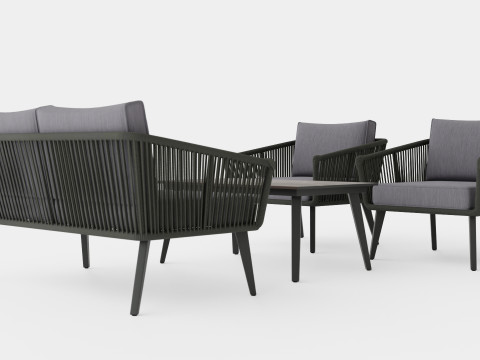 Hunneslatt lounge group 3D Модель