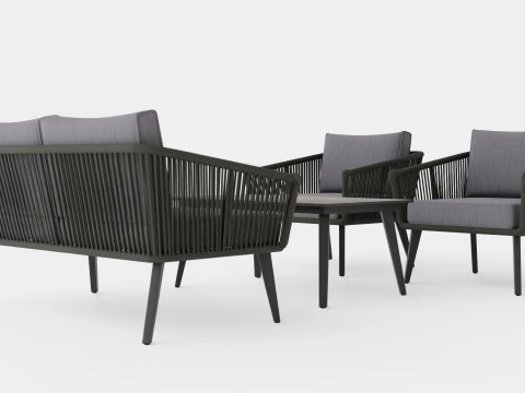 Hunneslatt lounge group 3D Model