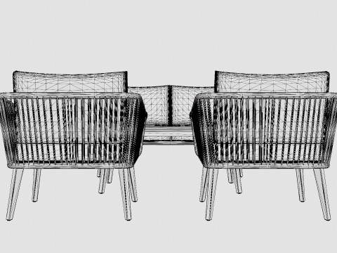 Hunneslatt lounge group 3D Модель