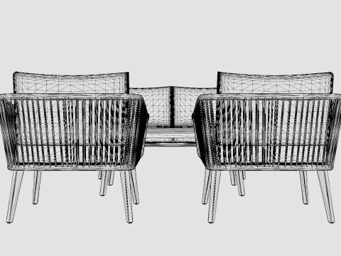 Hunneslatt lounge group 3D Model