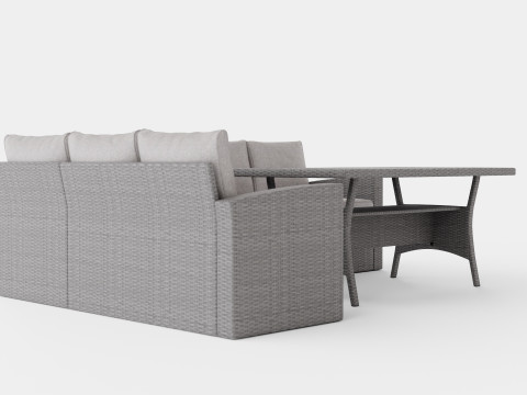 CORNER SOFA ALU NAXOS Modello 3D