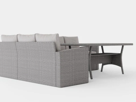 CORNER SOFA ALU NAXOS 3D Model