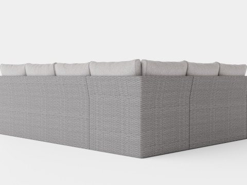 CORNER SOFA ALU NAXOS Modello 3D
