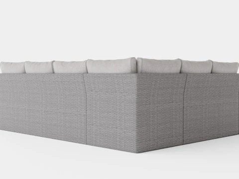 CORNER SOFA ALU NAXOS 3D Model